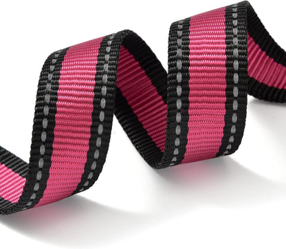 Dog Collar | Reflective 3M Stripe with Nylon Band (Blue/Pink, X-Small (Pack of 2))